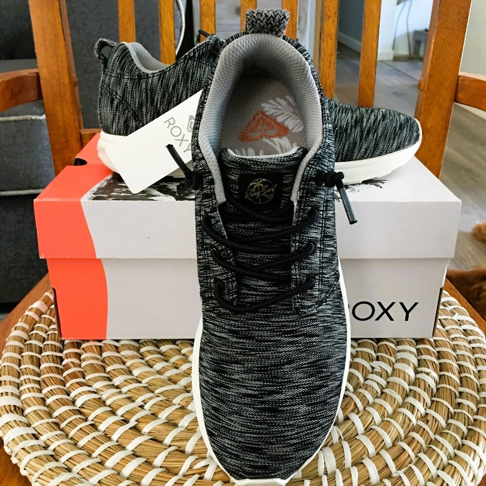 Roxy Women's Sneakers Sz 9 Ortholite Black/Gray Sun Session Sneakers NWB